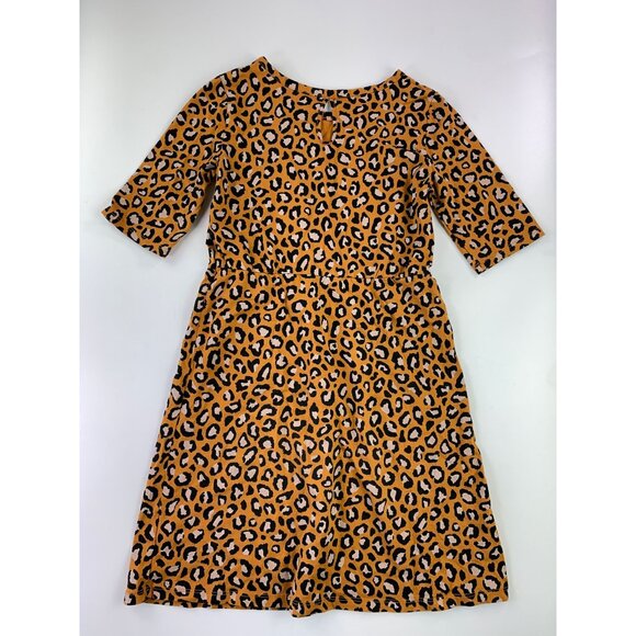 Old Navy Girl's L 10-12 Cheetah Print Knee Length Dress - Picture 2 of 3